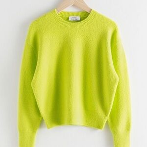 & Other Stories Women’s Chartreuse (lime-green) Crewneck Sweater